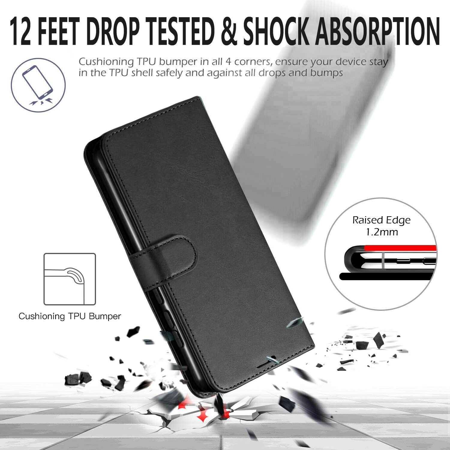 Étui portefeuille en cuir pour Samsung Galaxy S24 FE Étui portefeuille en cuir pour Samsung Galaxy S24 FE
